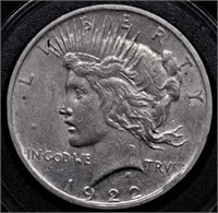 1922 PEACE DOLLAR AU