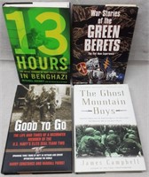 C7) 4 Military War History Books Green Berets