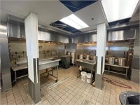 Crab Steaming Equip: 2 SS Tables, Vent Hoods, etc.