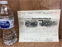 1910 Store Receipt For Purchase Case Of Boots