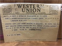1940 Harry S Truman Western Union Telegrams