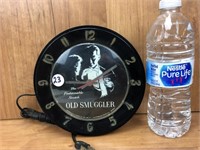 7”Old Smugglers Scotch 1960s Clock “Working”