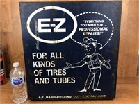 E-Z Tire/Tube Repair Cabinet w Contents