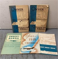 Chevrolet Car Manuals 1948 49 51 & 54