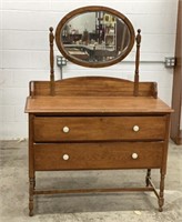 42 x 18 x 59 antique to drawer dresser with mirror