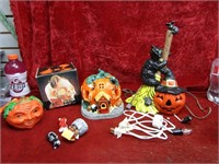 Halloween décor ceramic figures.