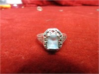 Size 11 Sterling silver ring w/stone.