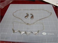 Sterling silver necklaces & earrings.