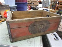 Koller's Topaz Beer wood crate.