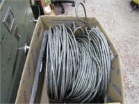 3 rolls communications cable wire.