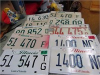 (10)Illinois automobile license plates.