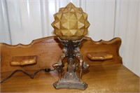 Art Deco Bronze Figural Table Lamp With 3 Women