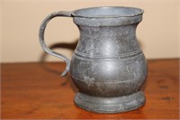 Antique Pewter 1/2 Pint Tankard Possibly Also