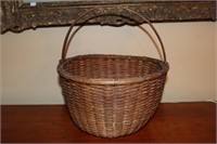 Split Oak Handled Basket 14" tall