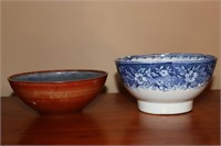 Campden Pottery Wheat Pattern Chipping Bowl and a