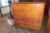Antique Mule Blanket Chest With Dovetailed