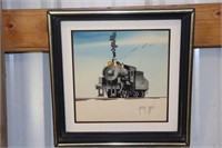 George Sperl Watercolor of Locomotive Steam