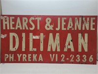 Hearst & Jeanne Diliman Metal Sign  48x24"