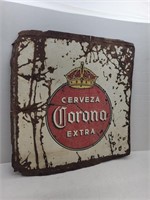 CERVEZA CORONA Extra Metal Beer Sugn 26 x 26"