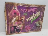 SPANISH zubba Soda Metal Sign 18 x24"