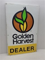 GOLDEN HARVEST FARM SEED Dbl Sided Sign 28 x 18"