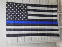 Blue line police flag 3X5 foot
