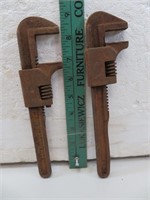 2 Antique Automobile Wrenches 9"