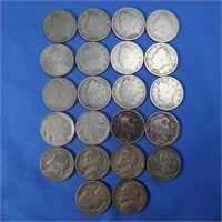 6 War Nickels, 12 V-Nickels, 4 Buffalo Nickels
