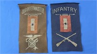 2 (possibly WWI) Banners 6"x10 1/2"