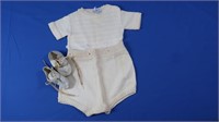 Vintage Baby Outfit w/Baby Shoes