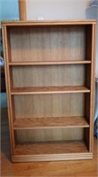 Oak Book Case w/4 Shelves-30"W9.5Dx48"H