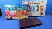 Vintage Science Fair Kit, Game of Life, Scrabble