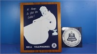 Vintage Bell System Enamel Sign(8x8) & Metal Ad