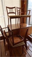 Vintage Dropleaf Table w/Matching Chairs-38x58x30"