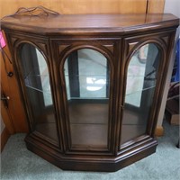 Lighted Wooden Display Cabinet-31"x11"x31"