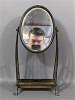 Art Deco Brass Beveled Vanity Mirror