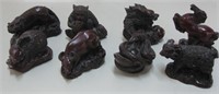 Eight Chinese Zodiac Animal Figures Tallest 3"