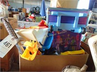 KIDS LUGGAGE ON ROLLERS & MISC KID TOYS