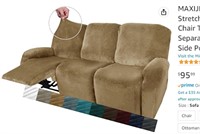 MAXIJIN Velvet 8 Piece Recliner Cover