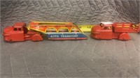 Wyandotte metal toy trucks auto transport and