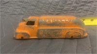 Tootsie Toy Truck, Shell Tanker, Orange, Die