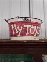 Painted toy box tin