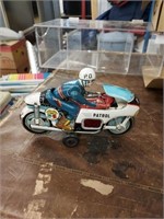 Friction toy motor cycle patrol