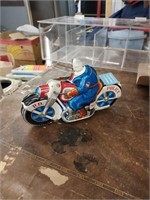Friction toy works motorcycle police