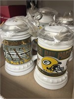 GREEN BAY PACKERS STEIN LOT- SEE PICS FOR INFO