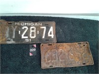 1950 Minnesota/1951 Michigan license plates