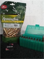Remington 257 Roberts 50 unprimed cases/ ammo box
