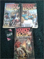 Three paperback Hardy Boys books