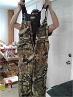 Camouflage hunting overalls size large