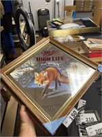 MILLER HIGH LIFE "SLY" MIRROR/ADVERTISEMENT